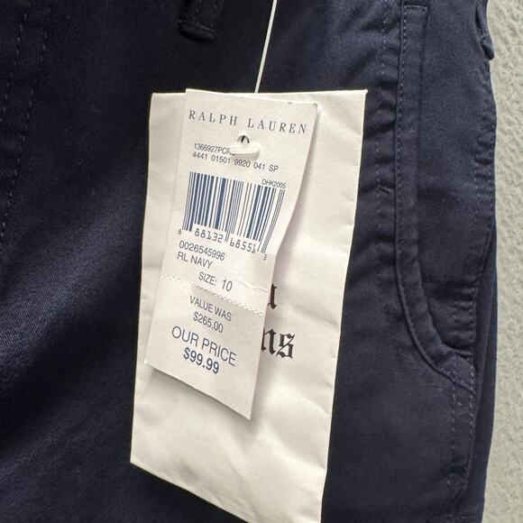 Ralph Lauren Sport Pants Womens 10 Navy Blue Cargo Utility Ankle Zip NOS NEW - Picture 6 of 9